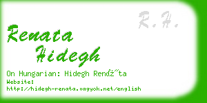 renata hidegh business card